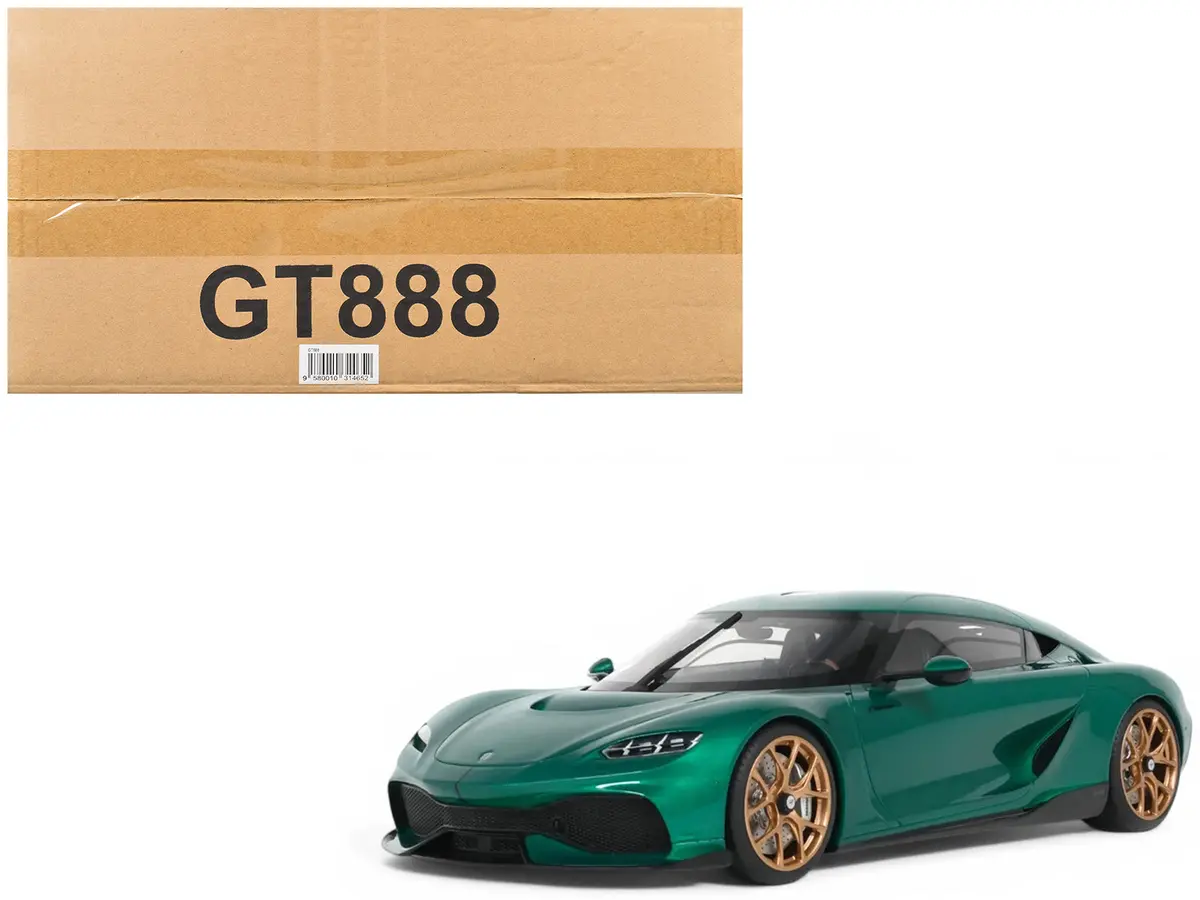2024 Koenigsegg Gemera Racing Green Metallic 1/18 Model Car By Gt Spirit 1