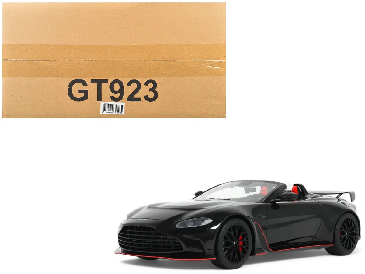 2023 Aston Martin V12 Vantage Roadster Onyx Black 1/18 Model Car By Gt Spirit 1