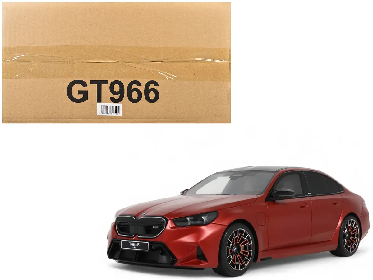 2025 Bmw M5 (G90) Pebble Beach Edition Fire Orange Metallic With Black Top 1/18 Model Car By Gt Spirit 1