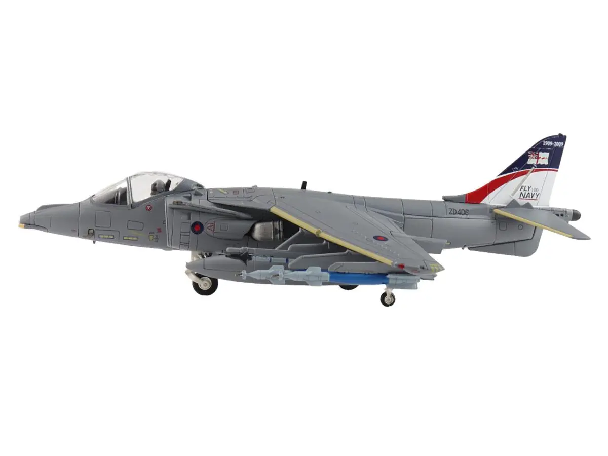 British Aerospace Harrier Gr.9 Aircraft "Zd406 Royal Navy Strike Wing Raf Station Cottesmore" (2009) British Royal Air Force/Navy "Air Power Series" 1/72 Diecast Model By Hobby Master 2