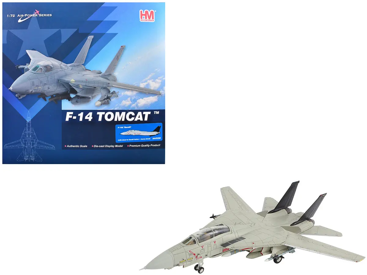 Grumman F-14A Tomcat Fighter Aircraft "Bandit Rogue Nation" United States Navy "Air Power Series" 1/72 Diecast Model By Hobby Master 1