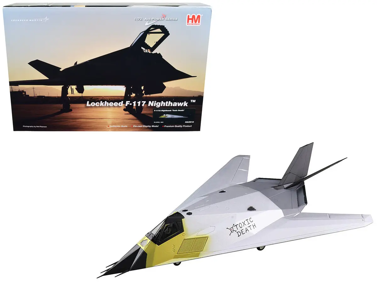 Lockheed F-117A Nighthawk Stealth Aircraft "Toxic Death" (1991) "Air Power Series" 1/72 Diecast Model By Hobby Master 1