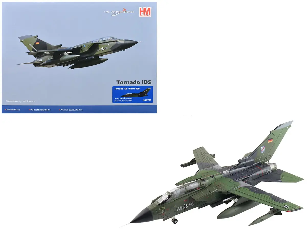 Panavia Tornado Ids Fighter-Bomber Aircraft "Norm 83B 45+95 Jabog 31 'Boelcke' Norvenich Germany" (2008) German Luftwaffe "Air Power Series" 1/72 Diecast Model By Hobby Master 1