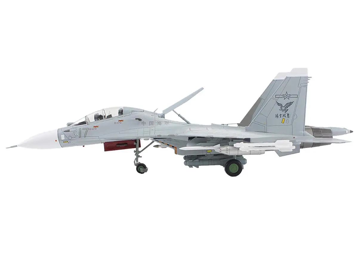 Sukhoi Su-30Mk2 Flanker-G Fighter Aircraft "White 17 China" (2022) People's Liberation Army Naval Air Force (Planaf) "Air Power Series" 1/72 Diecast Model By Hobby Master 2