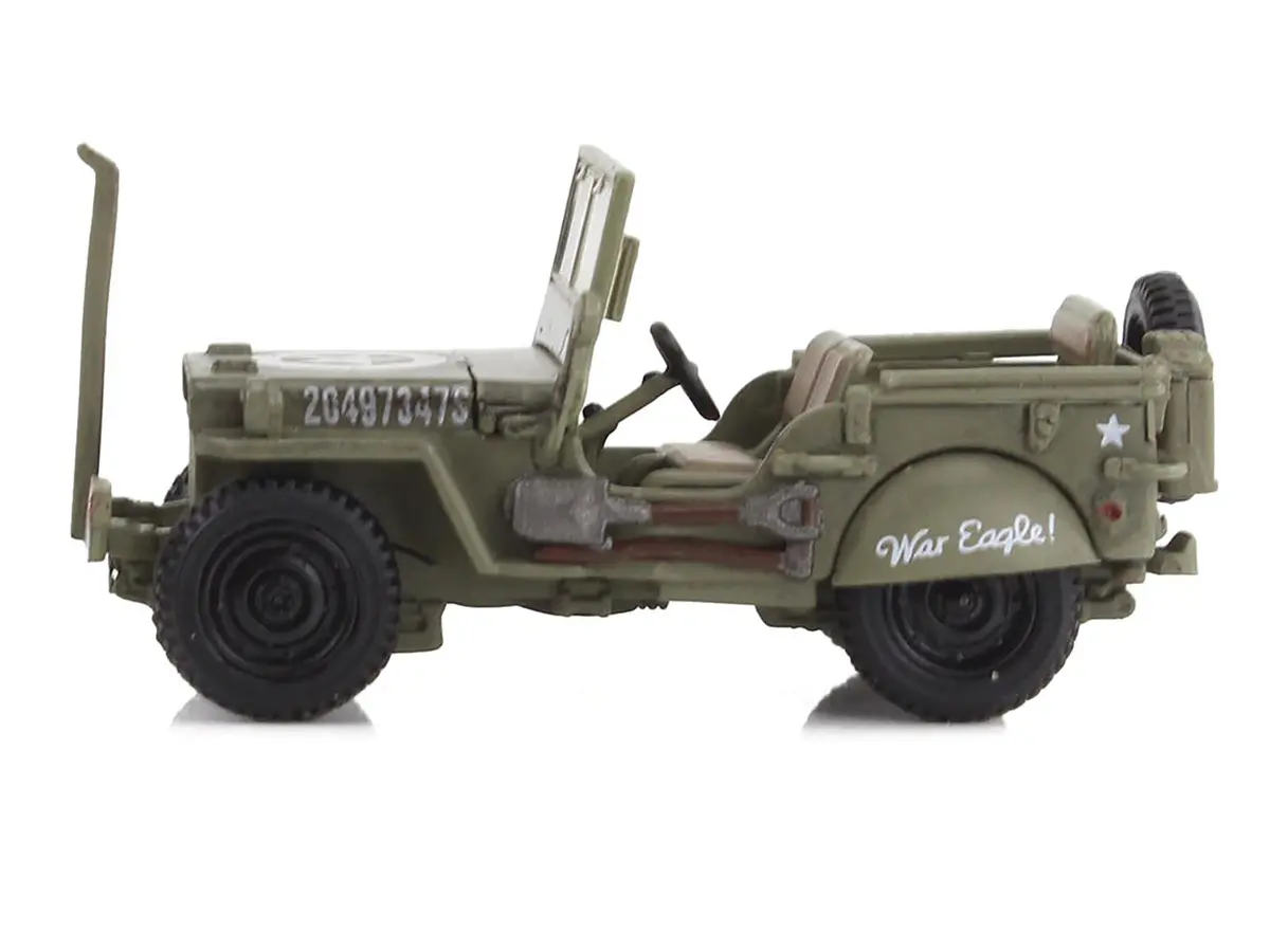 U.S. 1/4 Ton Military Vehicle Olive Drab "Gen. George Patton Us 3Rd Army War Eagle" (1945) United States Army "Ground Power Series" 1/72 Diecast Model By Hobby Master 2