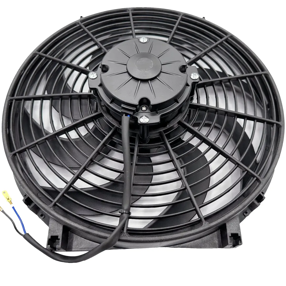 Dual 14-15 Inch 180W Electric Fan Radiator Hose Adapter Temp Switch Wire Kit 4