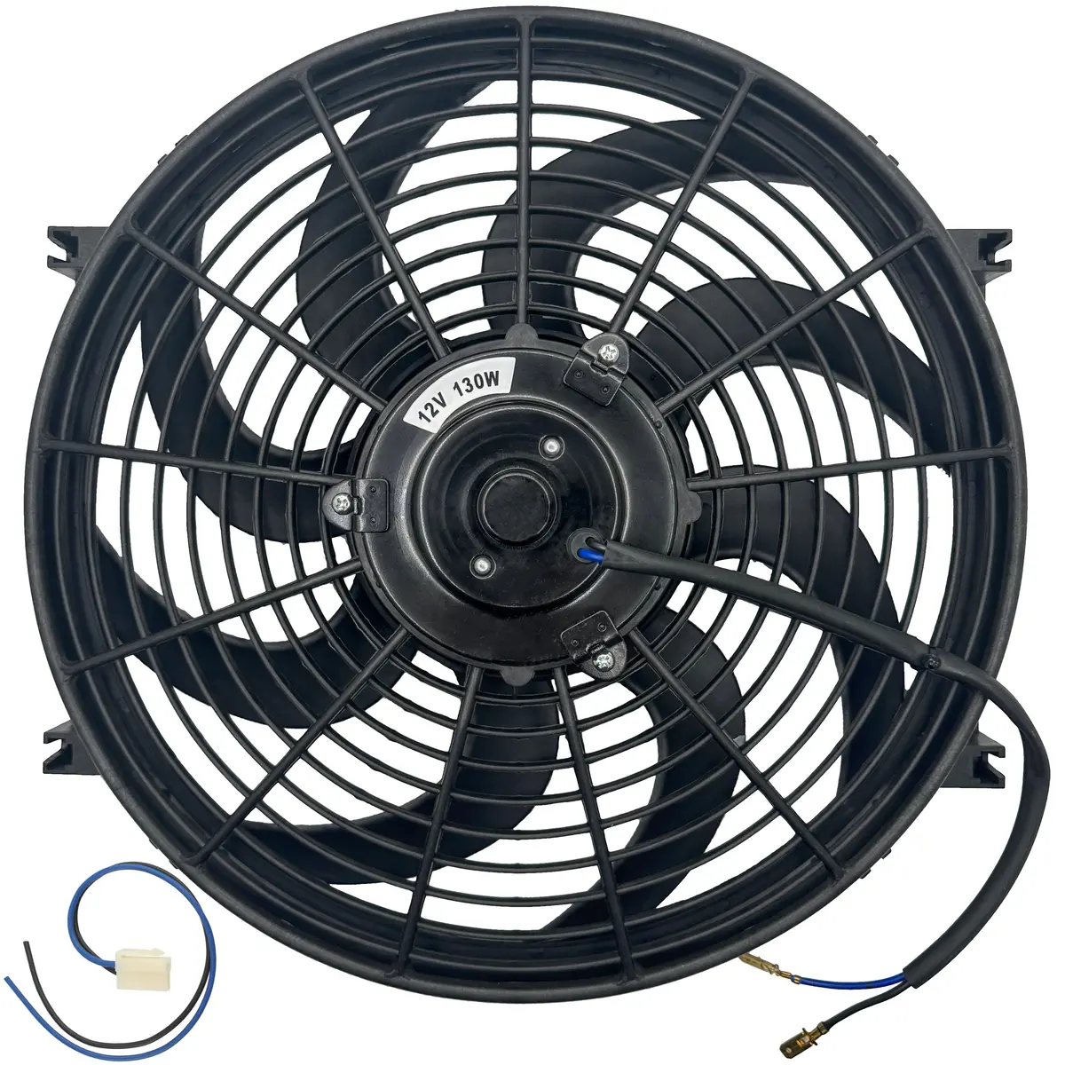 Dual 14-15 Inch 130W Electric Fan Digital Adjustable Npt Thread Thermostat Switch 3