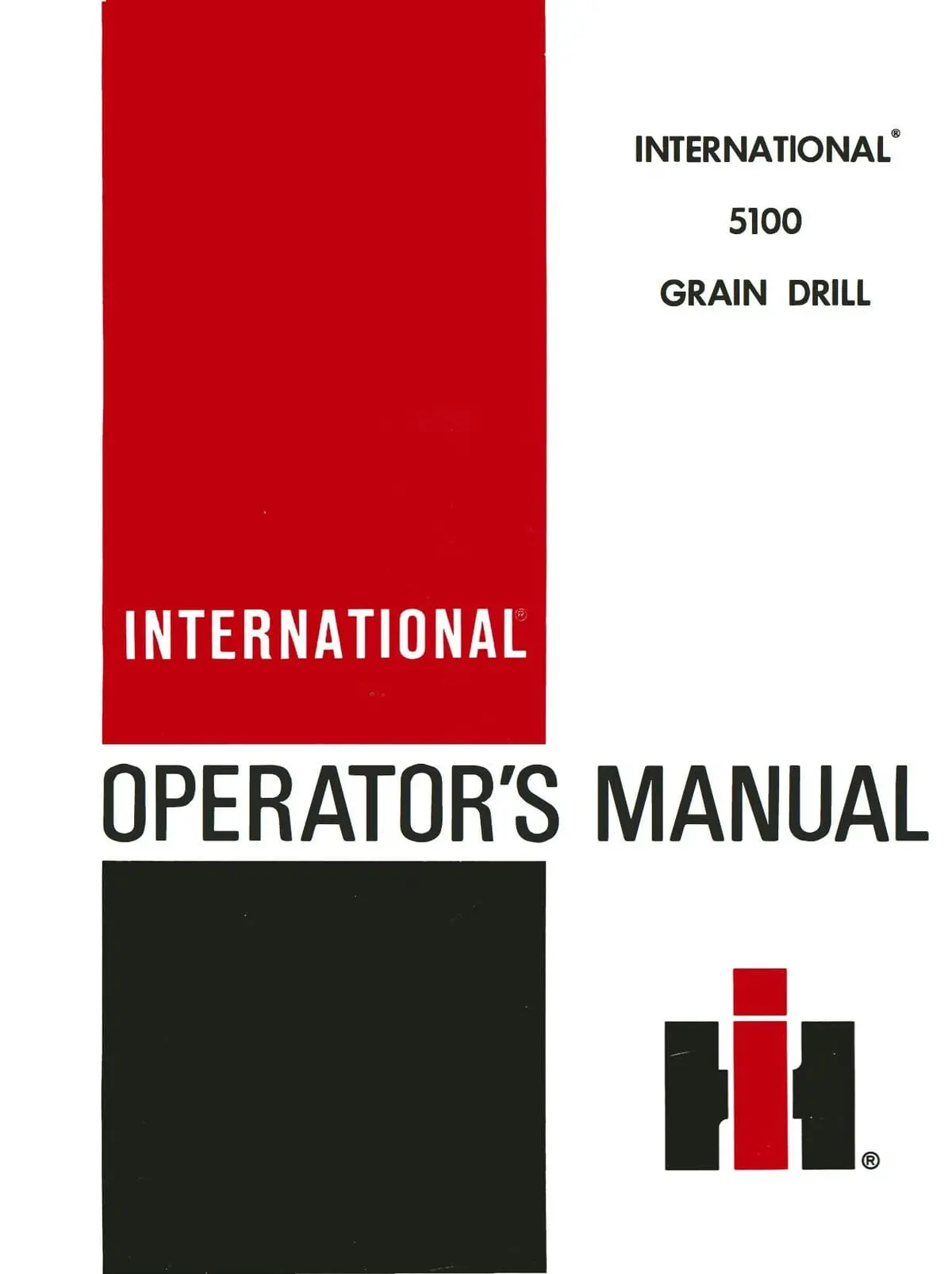 International 5100 Grain Drill Operator's Manual 1