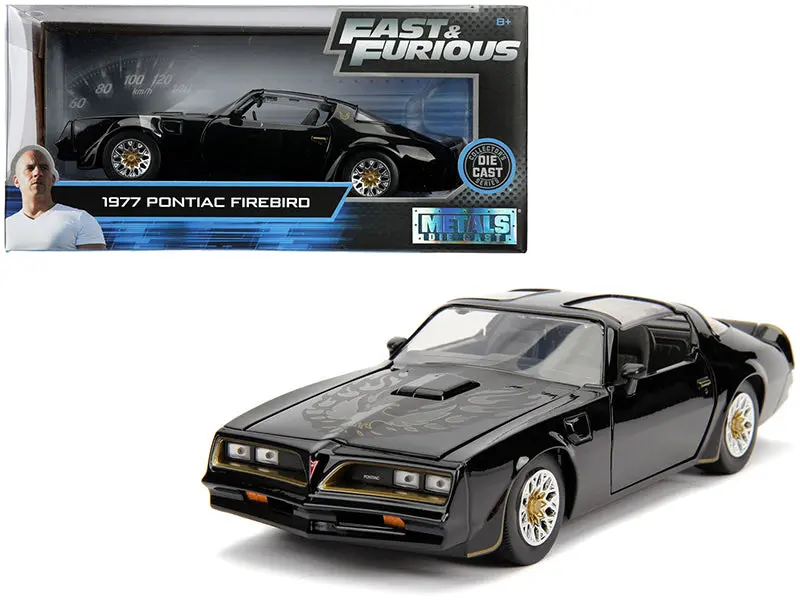 Tego's™ 1977 Pontiac Firebird Black "Fast & Furious" Movie 1/24 Diecast Model Car By Jada 1