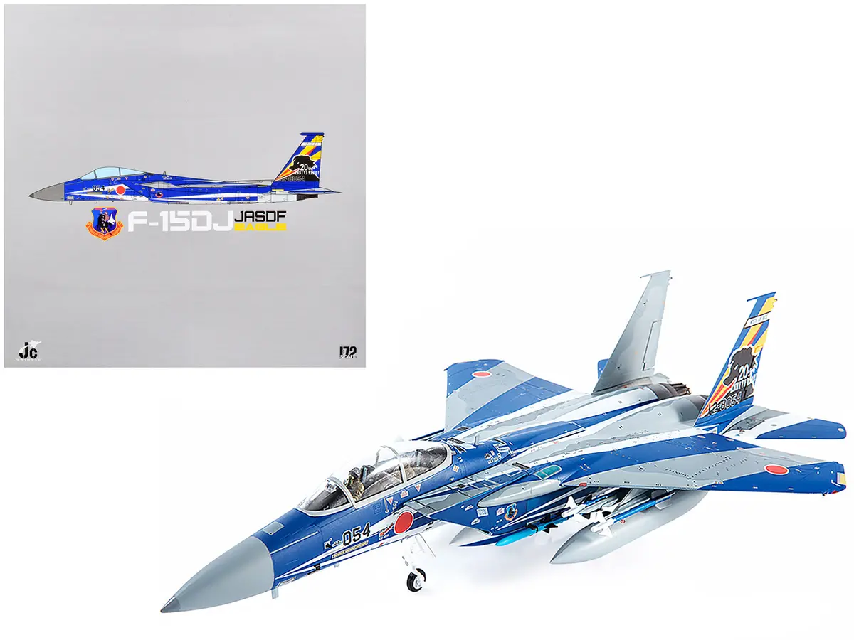 F-15Dj Jasdf (Japan Air Self-Defense Force) Eagle Fighter Aircraft "23Rd Fighter Training Group 20Th Anniversary" With Display Stand Limited Edition To 600 Pieces Worldwide 1/72 Diecast Model By Jc Wings 1