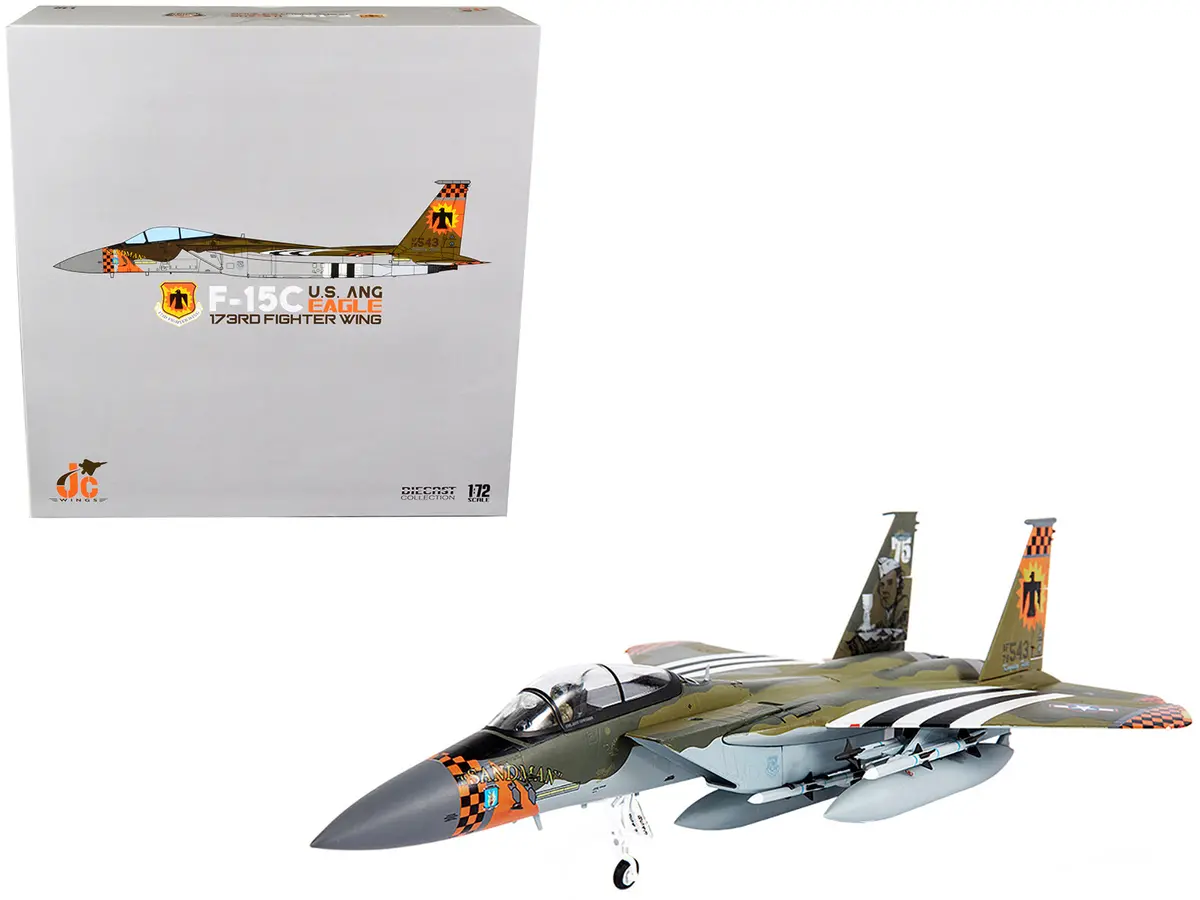 Mcdonnell Douglas F-15C Eagle Fighter Plane "U.S. Ang 173Rd Fighter Wing" (2020) 1/72 Diecast Model By Jc Wings 1