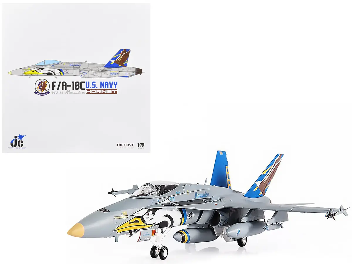 F/A-18C U.S. Navy Hornet Fighter Aircraft "Vfa-82 Marauders" Limited Edition To 600 Pieces Worldwide 1/72 Diecast Model By Jc Wings 1