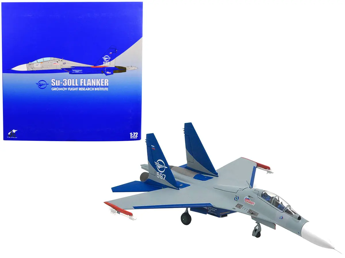 Sukhoi Su-30Ll Flanker-C Fighter Aircraft "Gromov Flight Research Institute Ramenskoye Ab Russia" (1997) 1/72 Diecast Model By Jc Wings 1