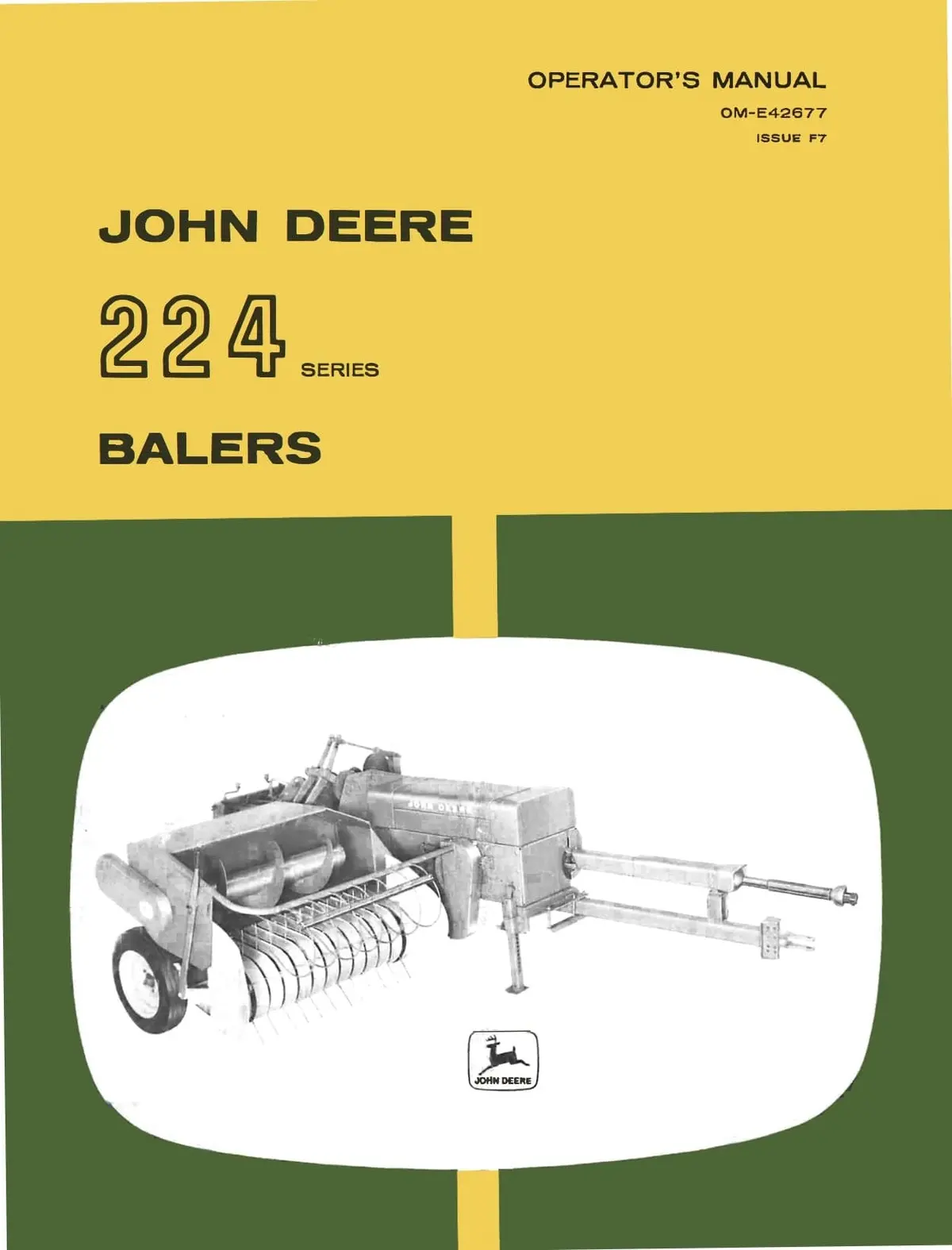 John Deere 224 Baler Operator's Manual 1