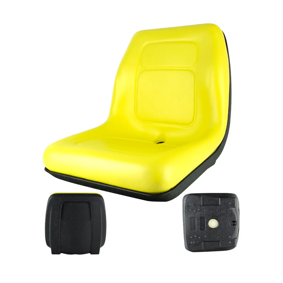 John Deere Ride-On Lawn Mower Seat - Yellow, High Back (Sea8123) 1