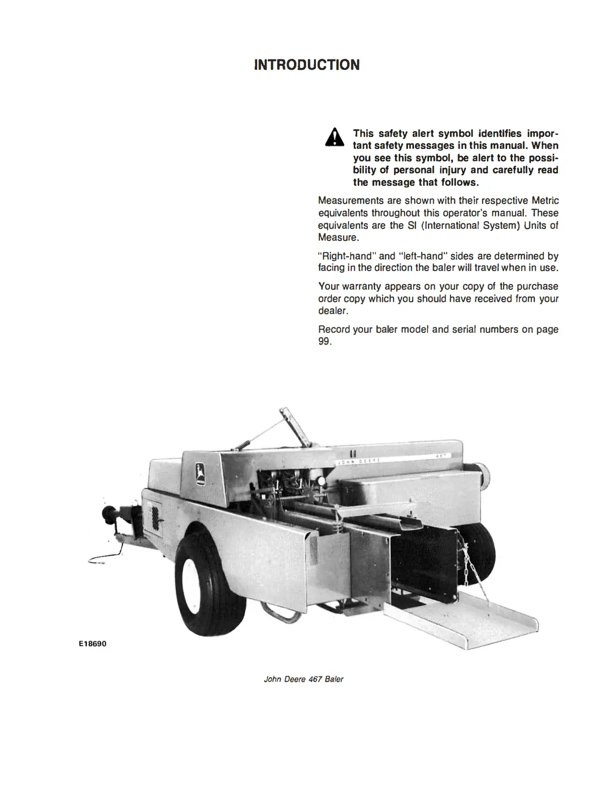 John Deere 467 Balers Operator's Manual 2