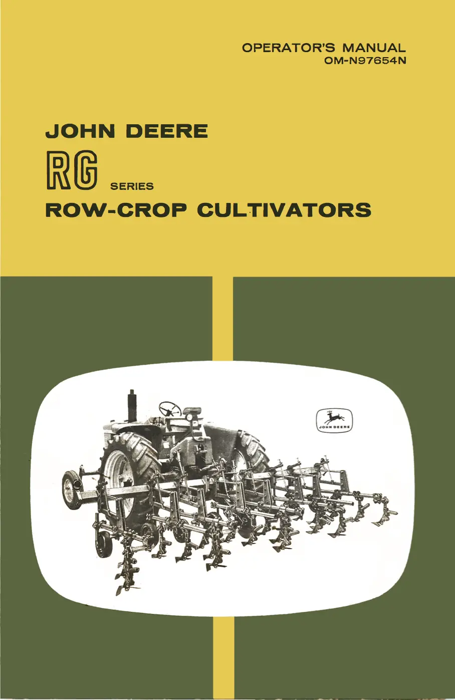John Deere Rg Series Row-Crop Cultivators Operator's Manual 1