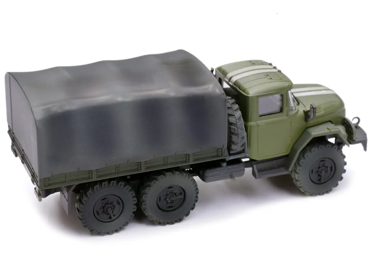 Zil 131 Cargo Truck Green With White Stripes "Ukrainian Ground Forces" 1/72 Diecast Model By Legion 2