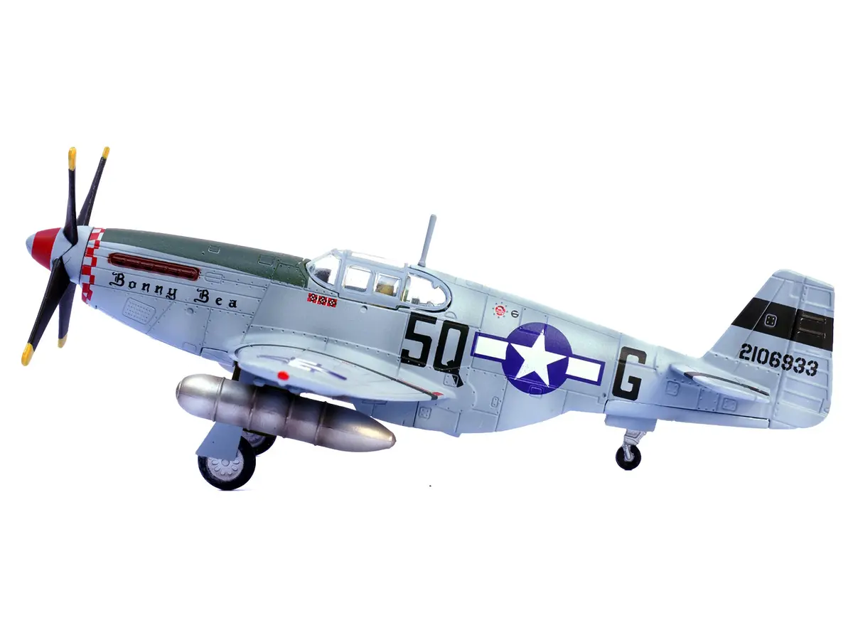 North American P-51B Mustang Aircraft "Bonny Bea 504Th Fighter Squadron 339Th Fighter Group" (1944) United States Army Air Forces 1/72 Diecast Model Airplane By Legion 2