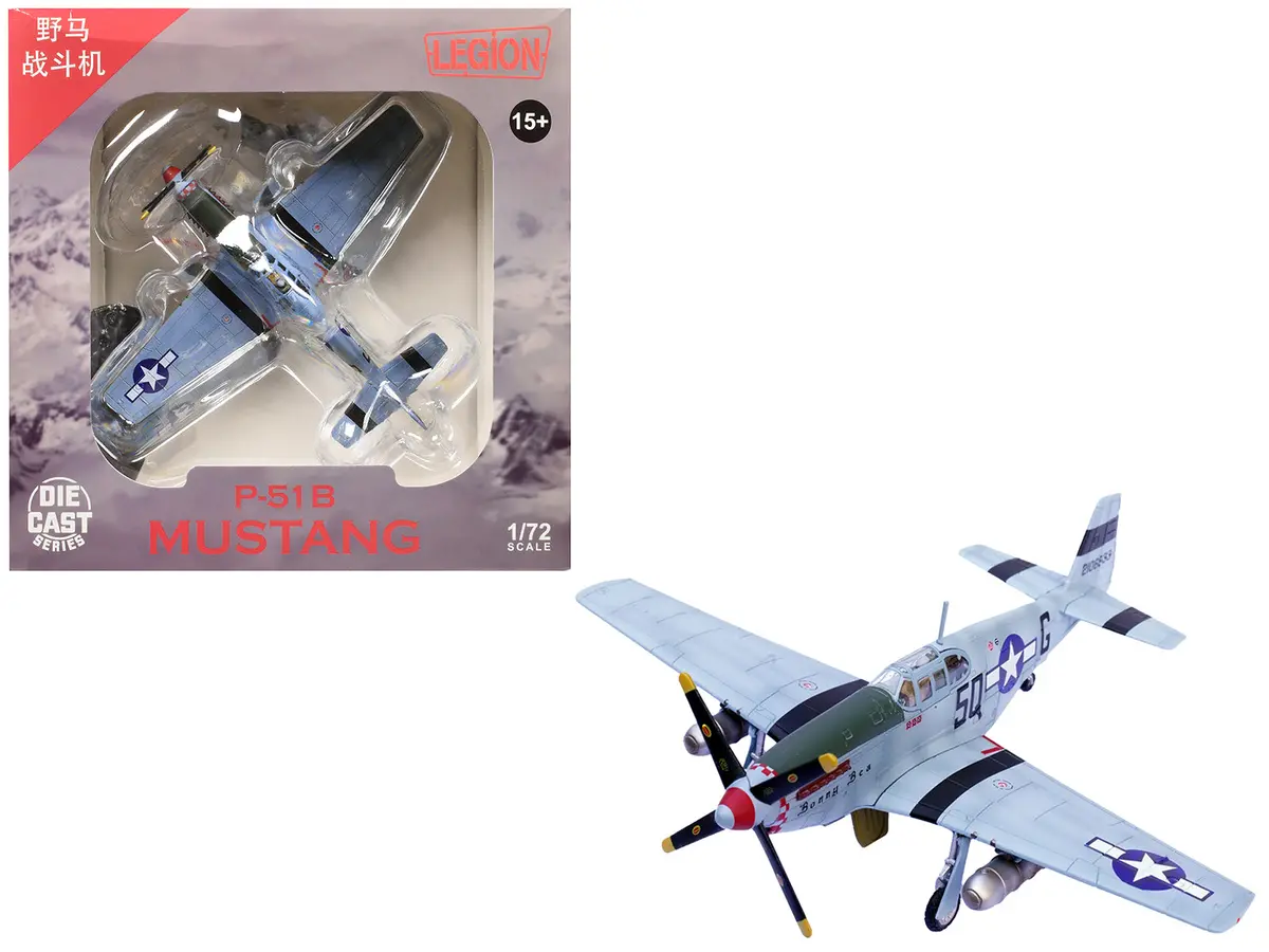North American P-51B Mustang Aircraft "Bonny Bea 504Th Fighter Squadron 339Th Fighter Group" (1944) United States Army Air Forces 1/72 Diecast Model Airplane By Legion 1