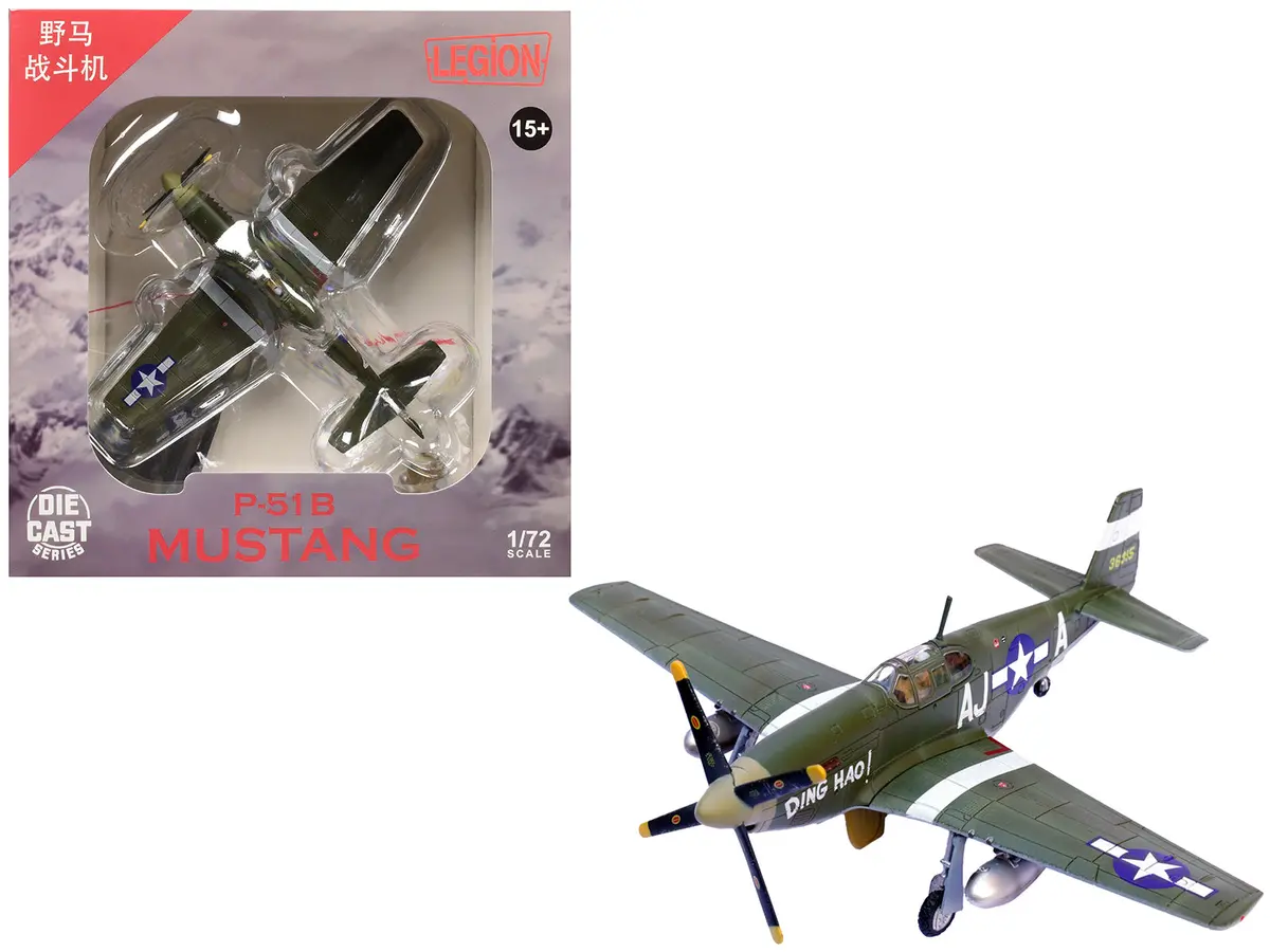 North American P-51B Mustang Aircraft "Ding Hao! 356Th Fighter Squadron 354Th Fighter Group" (1944) United States Army Air Forces 1/72 Diecast Model Airplane By Legion 1
