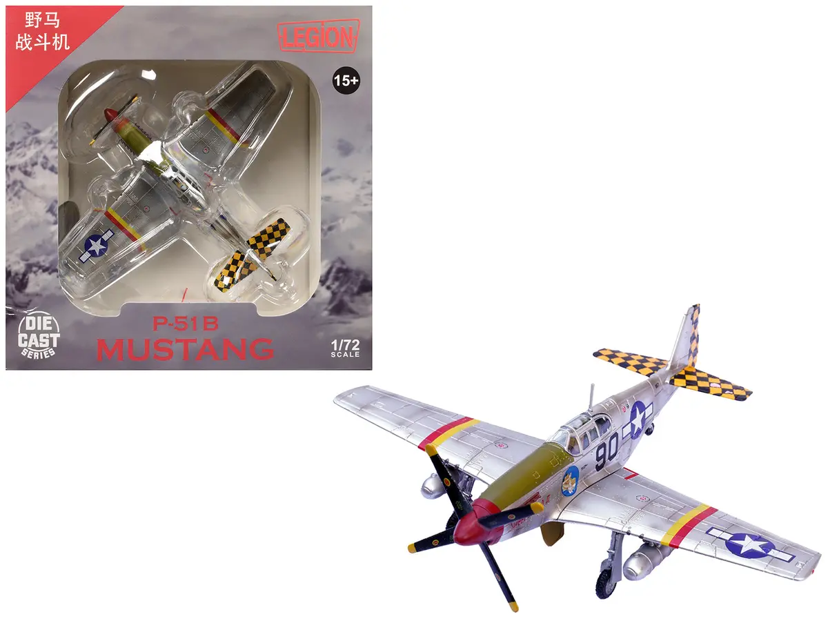North American P-51B Mustang Aircraft "Sweet Clara Ii 319Th Fighter Squadron 325Th Fighter Group" (1944) United States Army Air Forces 1/72 Diecast Model Airplane By Legion 1