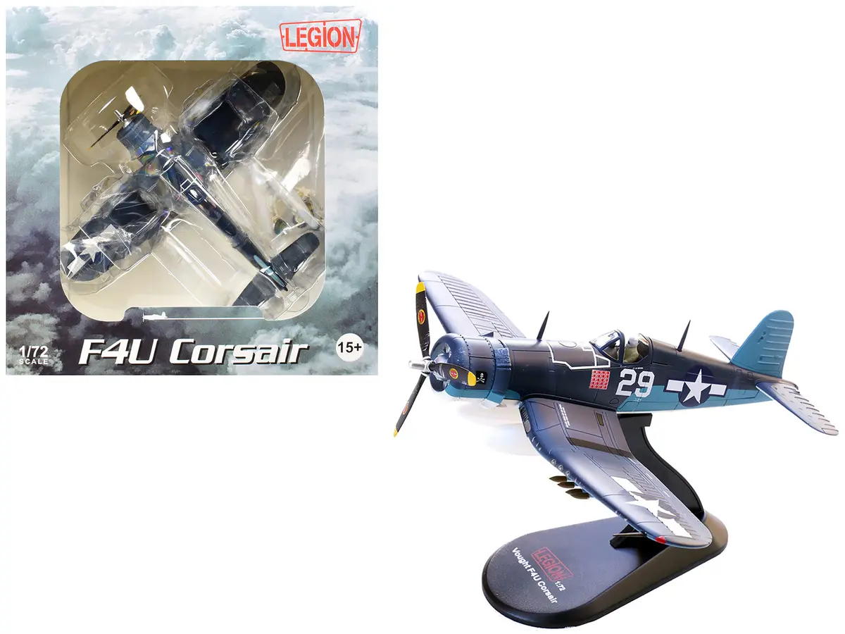 Vought F4u-1A Corsair Fighter Aircraft "Ace Ira Kepford Vf-17 Jolly Rogers Bougainville Solomon Islands" (1944) United States Navy 1/72 Diecast Model By Legion 1