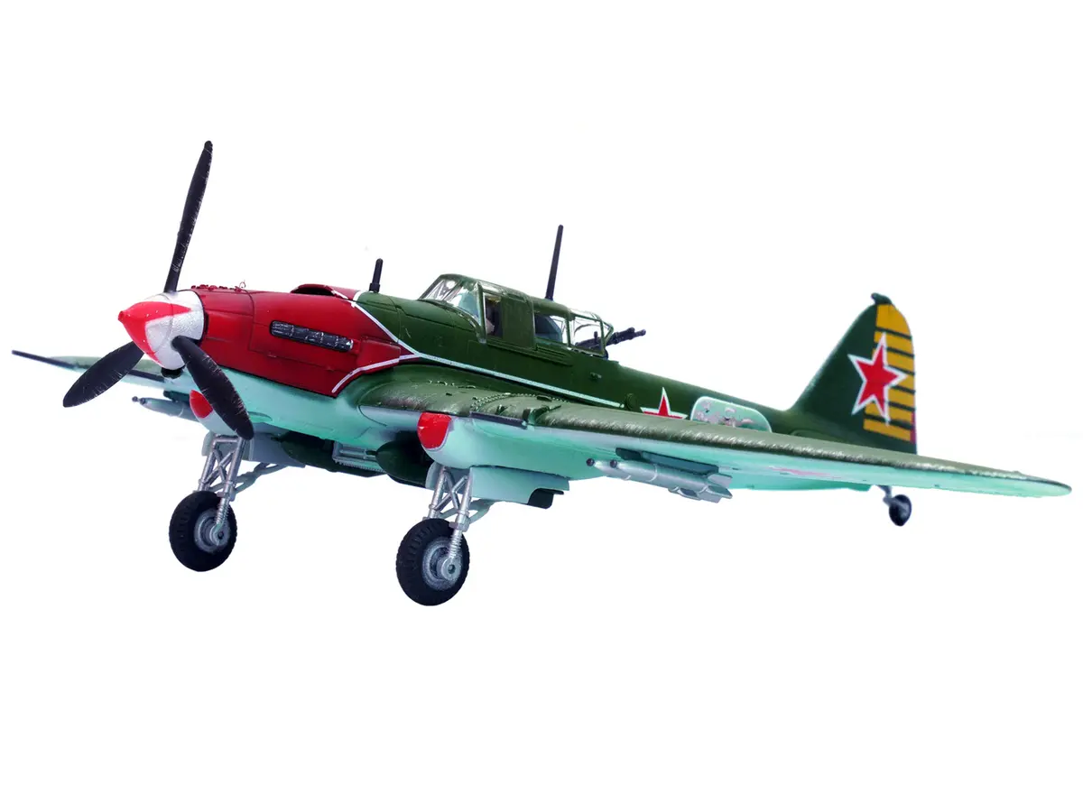 Ilyushin Il-2M3 Sturmovik Aircraft Green "Double Hero Of The Soviet Union Nelson Stepanyan" Soviet Air Force 1/72 Diecast Model Airplane By Legion 2