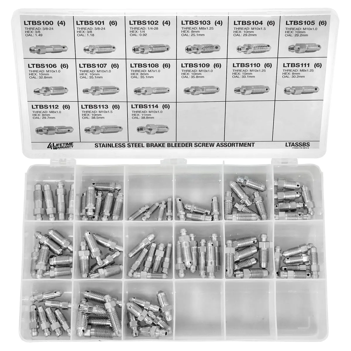 Stainless Steel Bleeder Screw Assortment Kit 1