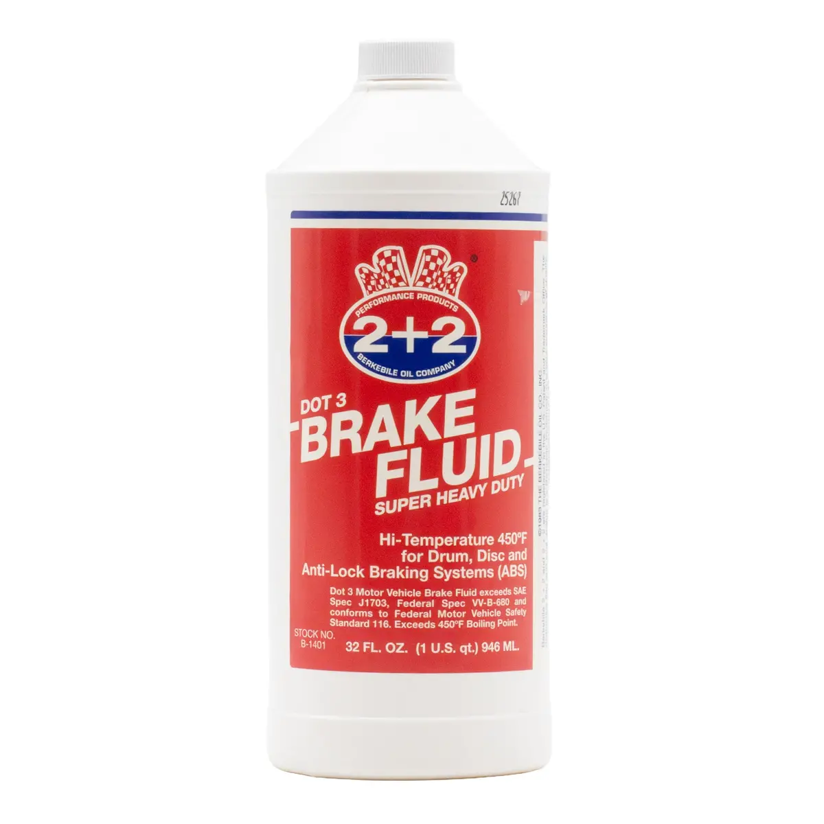 Berkebile 2+2® Dot 3 Brake Fluid – 32 Oz Hydraulic Brake Fluid 1