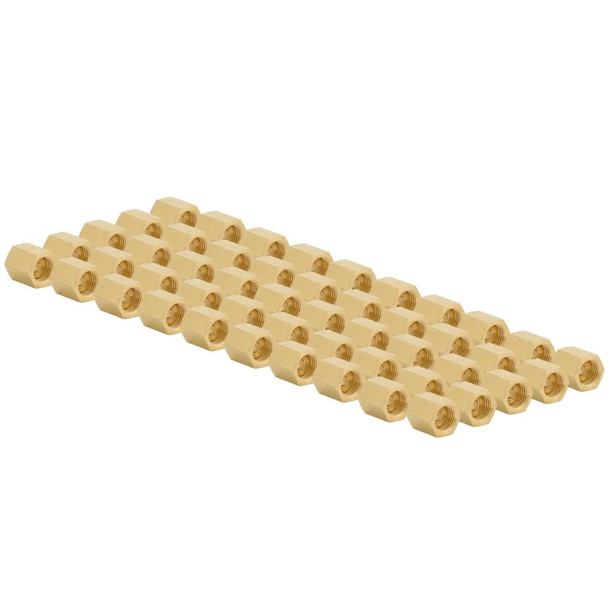 3/16" (3/8-24 Inverted) Brass Brake Line Union | 50Ct 1