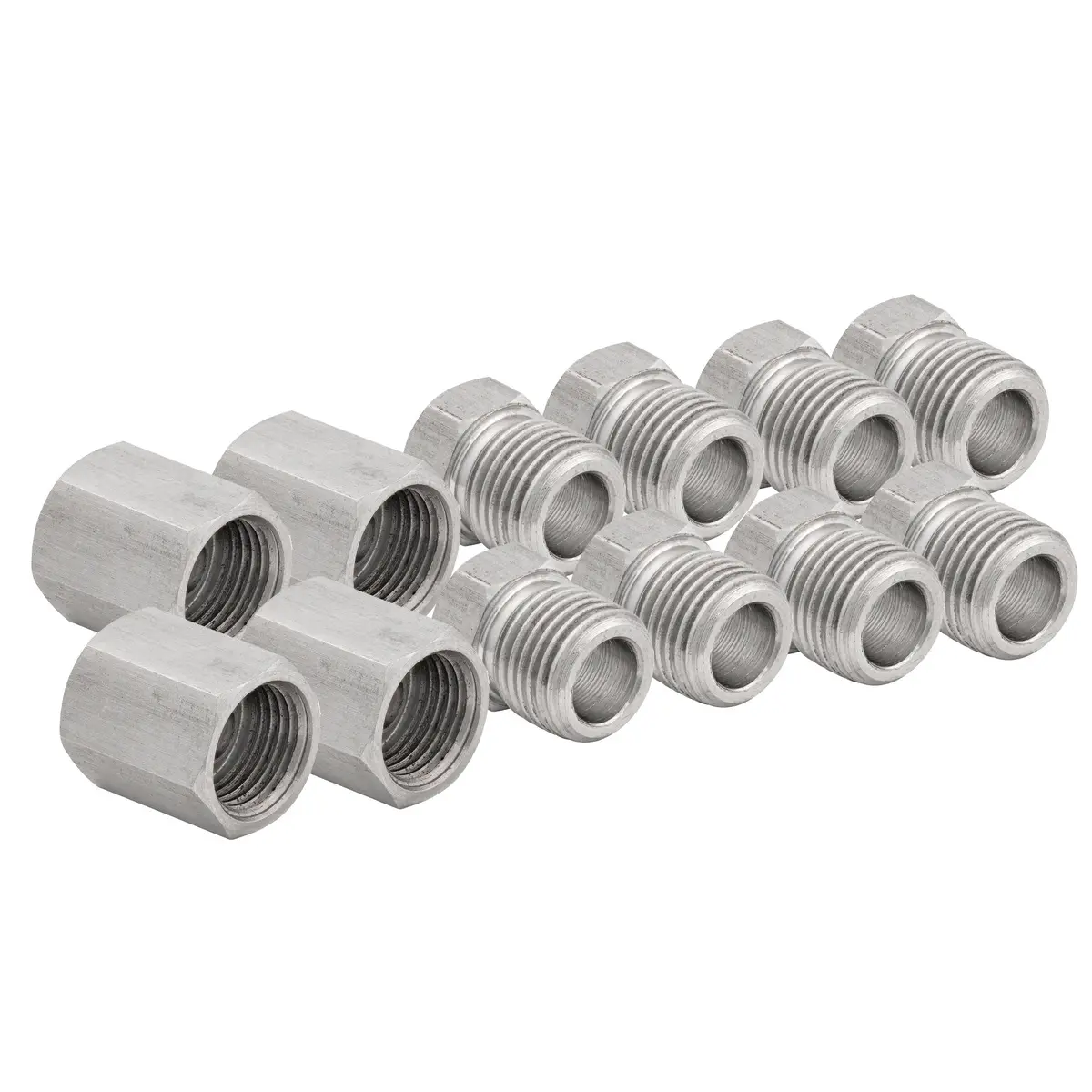 Stainless Steel 1/4" Brake Line Replacement Union Kit 1