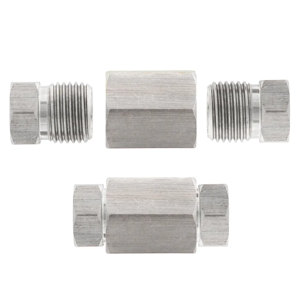 Stainless Steel 1/4" Brake Line Replacement Union Kit 2