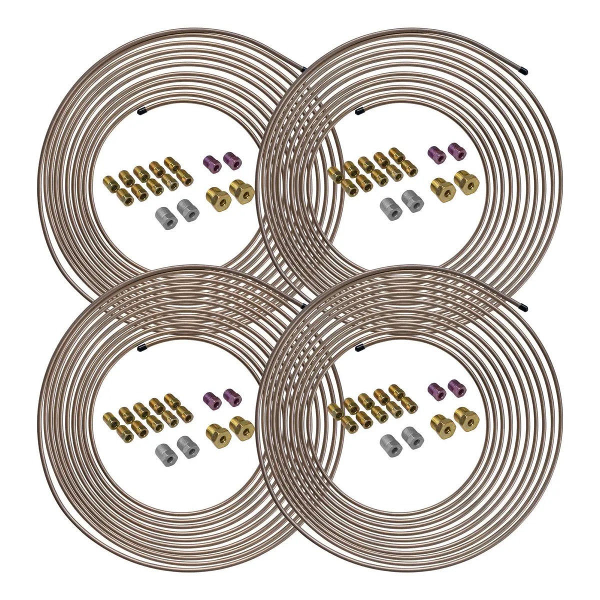 3/16" X 25' | Copper-Nickel Brake Line Kits | 4 Kits 1