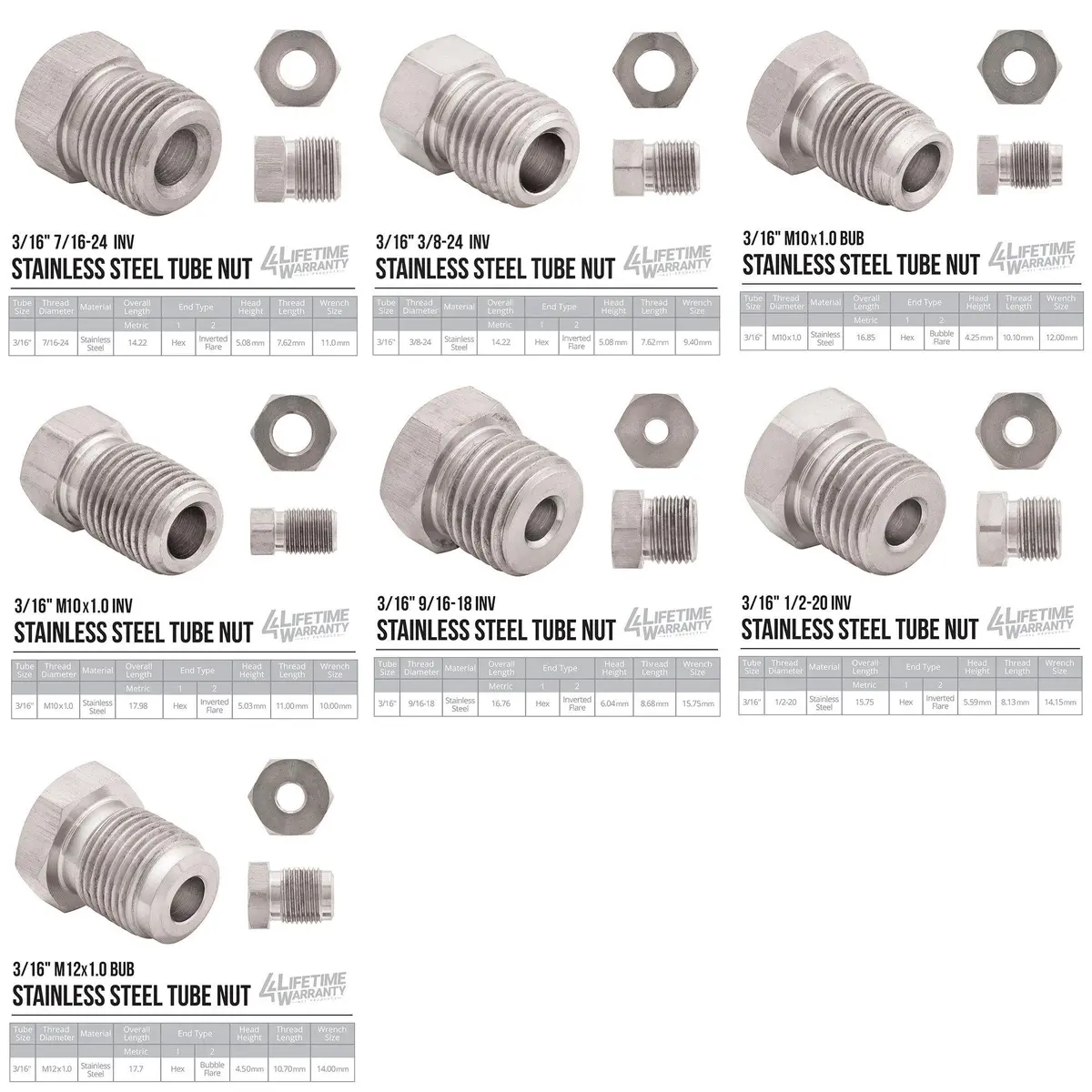 3/16" 25 Ft Copper Nickel Brake Line Kit | 16 Stainless Steel Fittings 2