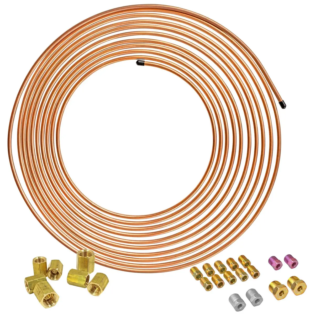 3/16" Copper-Coated Steel Brake Line Replacement Kit & Union Kit 1