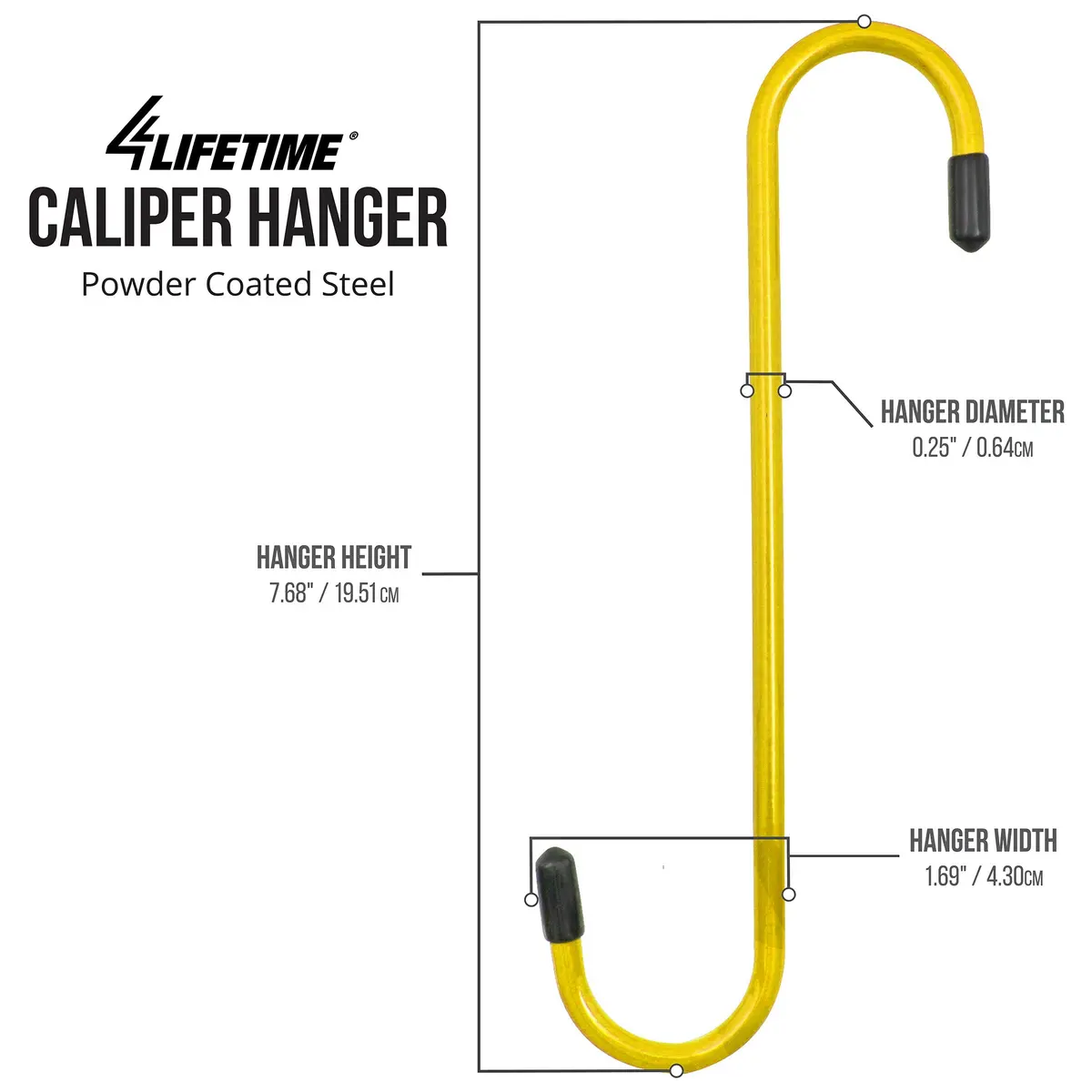 Yellow Powder-Coated Brake Caliper Hanger Hooks - Pack Of 20 2