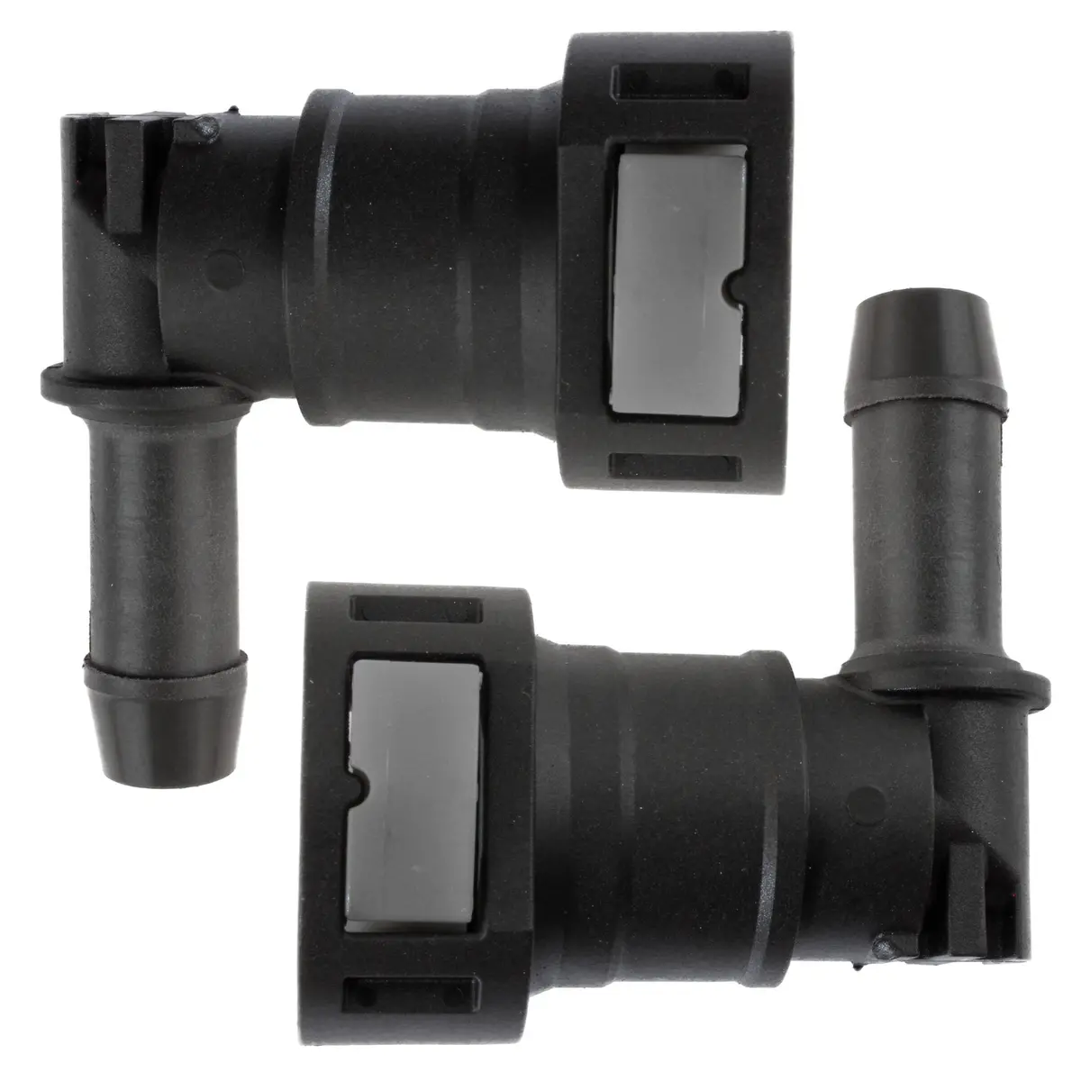 1/2" Steel To 1/2" Nylon Tubing | 90° Push-On | 2Ct 1
