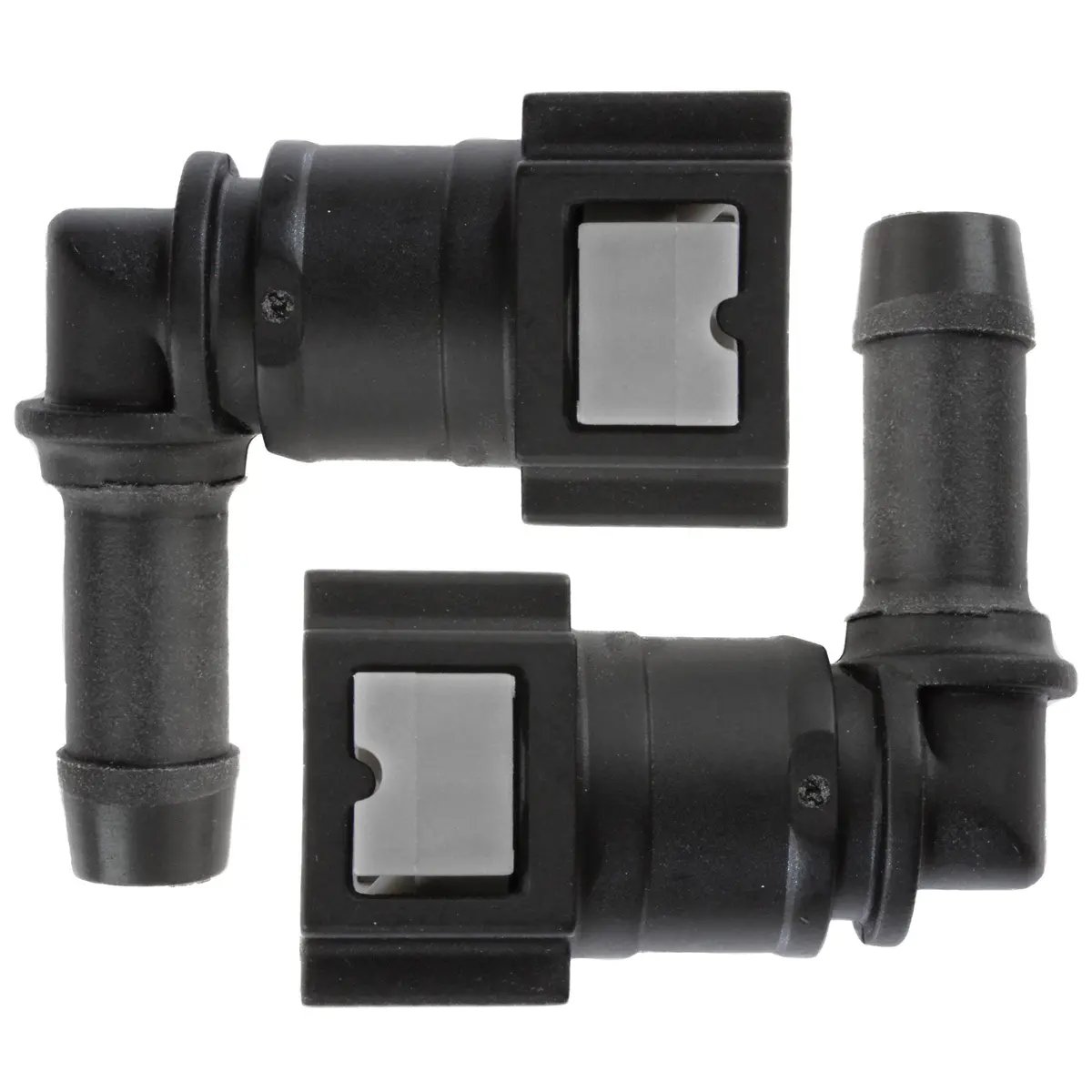 5/16" Steel To 3/8" Nylon Tubing | 90° Push-On | 2Ct 1