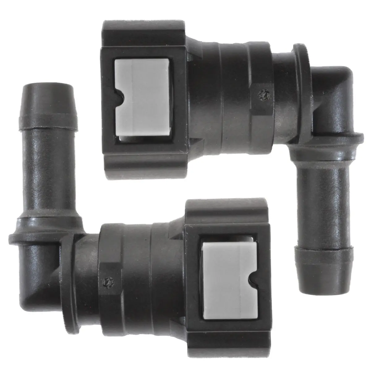 3/8" Steel To 3/8" Nylon Tubing | 90° Push-On | 2Ct 1