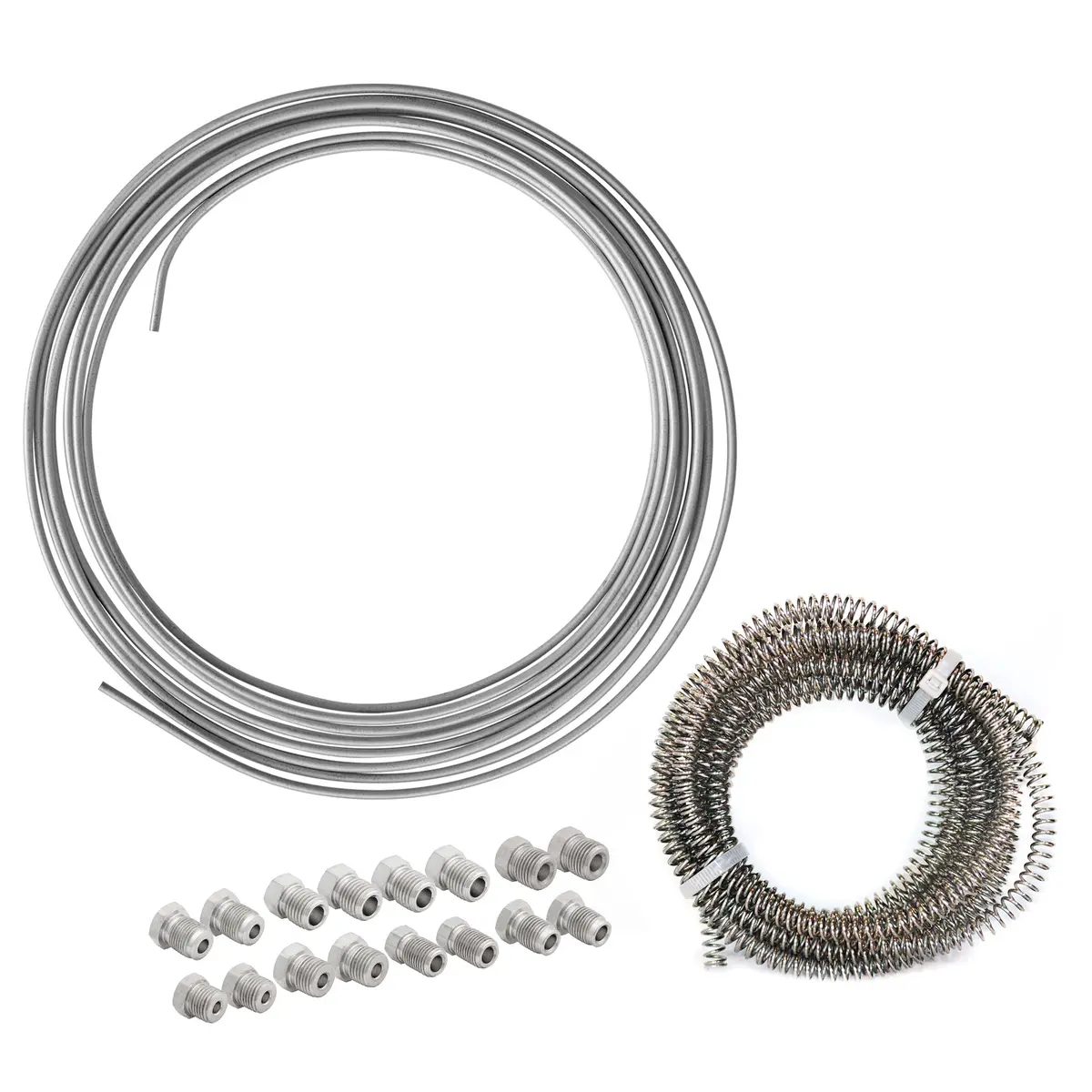 3/16" X 25 Ft Galvanized Steel Brake Line Kit With 8 Ft Gravel Guard 1