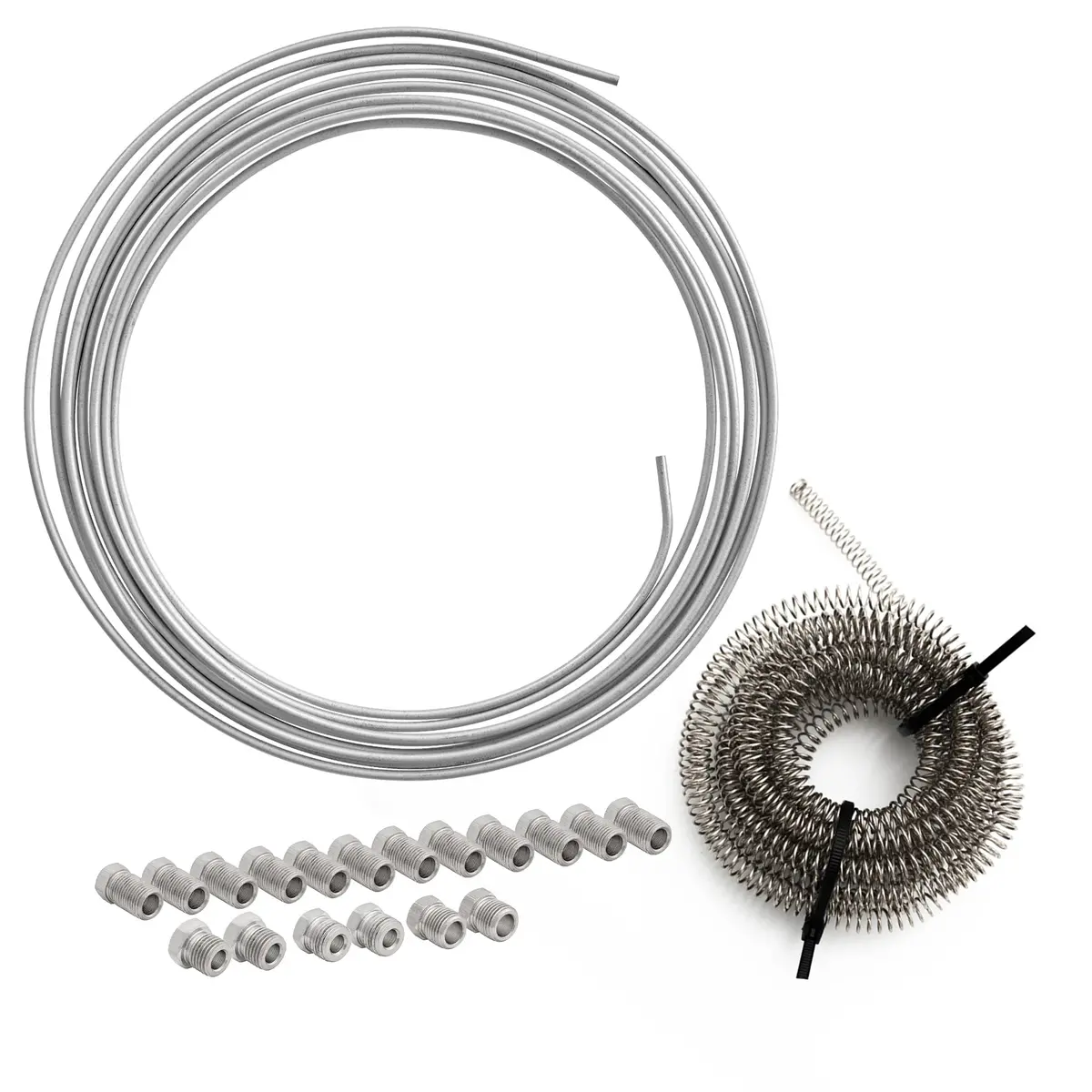 1/4" X 25 Ft Galvanized Steel Brake Line Kit With 8 Ft Gravel Guard 1