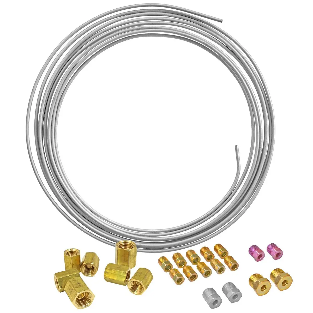 3/16" Galvanized Steel Brake Line Replacement Kit And 3/16" Union Kit 1