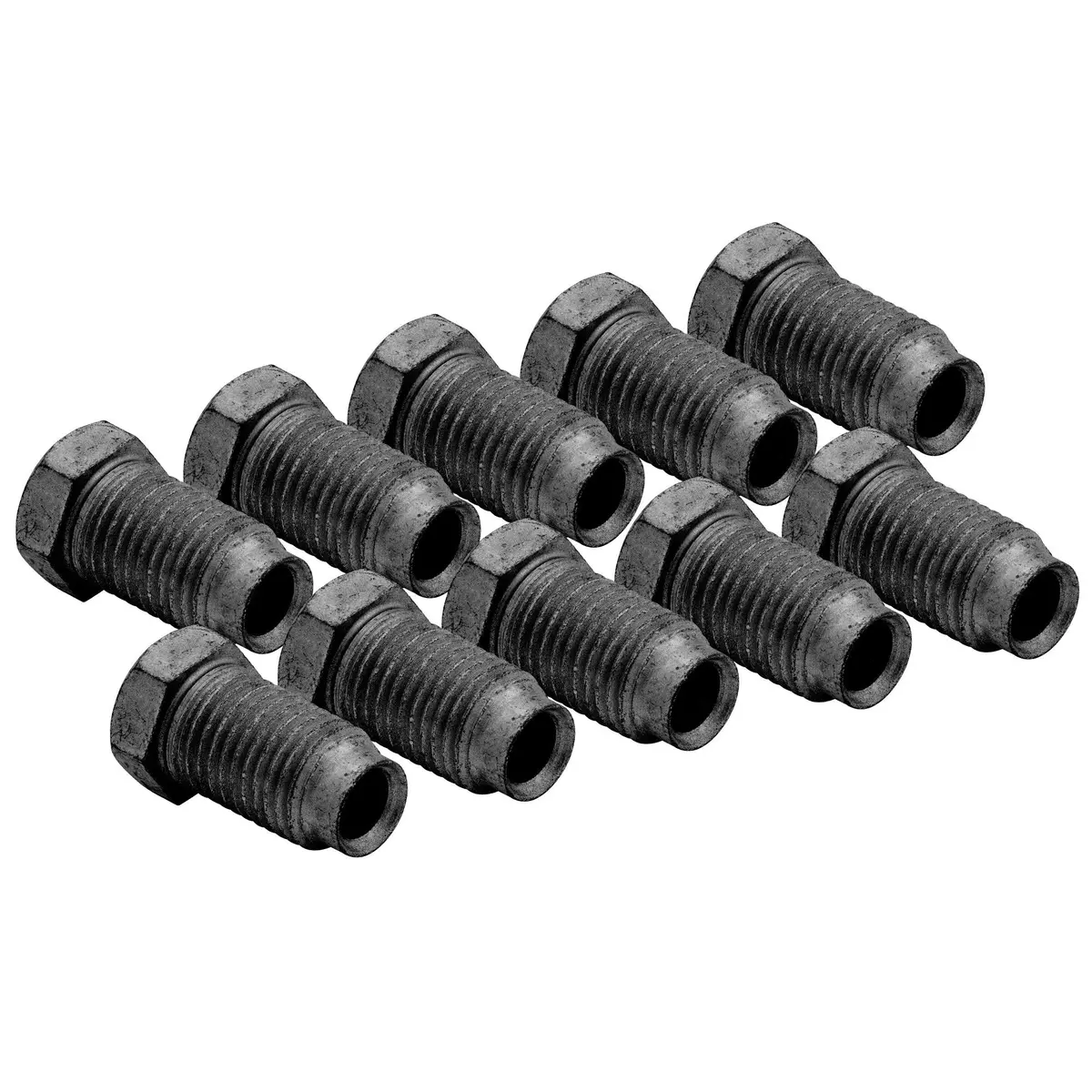 Brake Line Tube Nut | 3/16 (3/8-24 Bubble) | Black Oxide Coated Steel | 10Ct 1