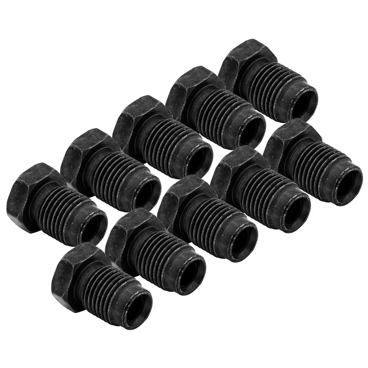 3/16" (M10x1.0 Bubble) Black Oxide Coated Steel Tube Nuts | 10Ct 1