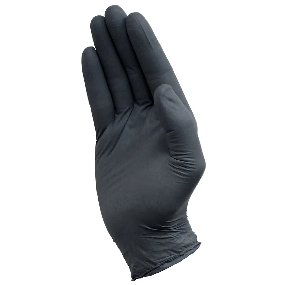 Black Nitrile Disposable Work Gloves, Latex & Powder Free - Box Of 100 2