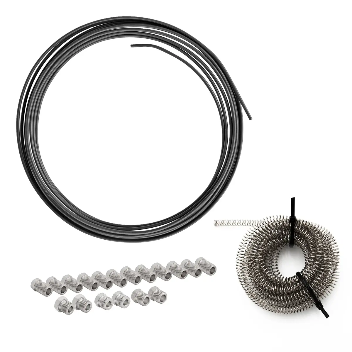 1/4" X 25 Ft Pvf-Coated Steel Brake Line Kit With 8 Ft Gravel Guard 1
