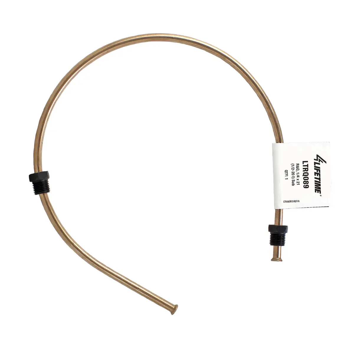 Rightquick 1/4" X 21" Copper Nickel Line (1/2-20 I) Flared With Fittings 1