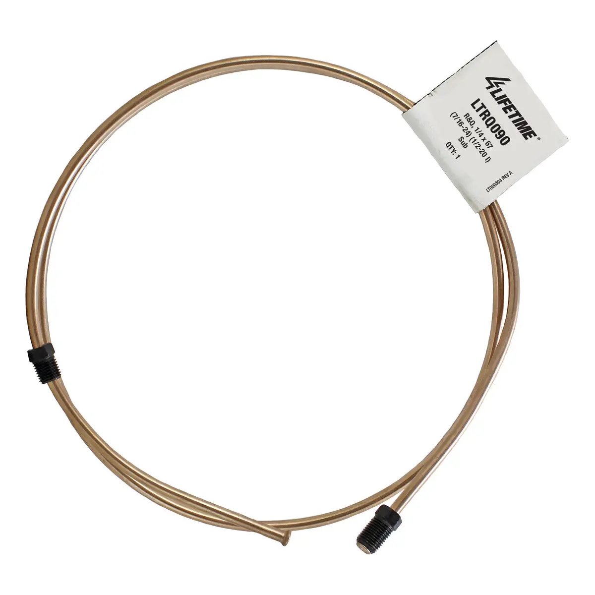 Rightquick 1/4" X 67" Copper Nickel Line (7/16-24 I)(1/2-20 I) Flared With Fittings 1