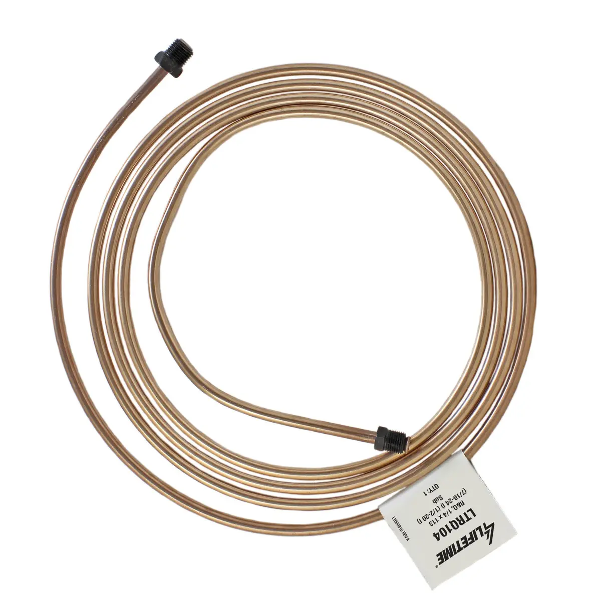 Rightquick 1/4" X 113" Copper Nickel Line (7/16-24 I)(1/2-20 I) Flared With Fittings 1